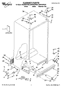 CABINET PARTS Diagram and Parts List for ED2NHGXVQ00  Whirlpool Refrigerator