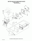 MOTOR AND ICE CONTAINER PARTS Diagram and Parts List for KFIS20XVMS7  KitchenAid Refrigerator