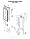 REFRIGERATOR DOOR PARTS Diagram and Parts List for GX2FHDXVY08  Whirlpool Refrigerator