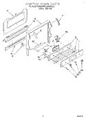 CONTROL PANEL Diagram and Parts List for FGS385BW3  Roper Range