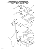 BROILER & OVEN BURNER PARTS Diagram and Parts List for KGRC707LBL0  KitchenAid Range