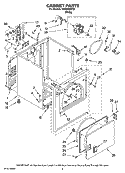 CABINET PARTS Diagram and Parts List for NED5400TQ0  Amana Dryer