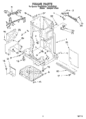 FRAME Diagram and Parts List for TU800SPKQ0  Whirlpool Trash Compactor