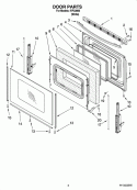 DOOR PARTS, OPTIONAL PARTS (NOT INCLUDED) Diagram and Parts List for IVP33800  Inglis Range