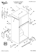 CABINET Diagram and Parts List for 6ET19DKXFW01  Whirlpool Refrigerator
