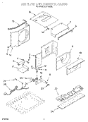 AIRFLOW AND CONTROL Diagram and Parts List for ACQ102XH0  Whirlpool Air Conditioner