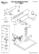 TOP AND CONSOLE PARTS Diagram and Parts List for 1CWGD5300SQ0  Whirlpool Dryer