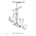 PUMP AND SPRAY ARM Diagram and Parts List for WU3000X2  Roper Dishwasher