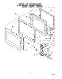 DOOR AND LATCH Diagram and Parts List for KEMS306XAL5  KitchenAid Wall Oven