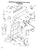 CONTROLS AND REAR PANEL Diagram and Parts List for LSR6132HQ1  Whirlpool Washer
