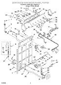 CONTROLS AND REAR PANEL Diagram and Parts List for LSQ9610JT1  Whirlpool Washer