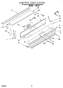 CONTROL PANEL Diagram and Parts List for KEDC205BWH1  KitchenAid Range
