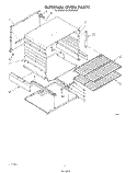 INTERNAL OVEN Diagram and Parts List for SF314PSRW1  Whirlpool Range