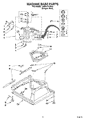 MACHINE BASE PARTS Diagram and Parts List for 7MBP11973MQ0  Whirlpool Washer