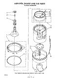 AGITATOR, BASKET AND TUB Diagram and Parts List for LA5300XPW2  Whirlpool Washer