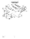 MANIFOLD Diagram and Parts List for SF395PEWW0  Whirlpool Range