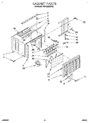 CABINET Diagram and Parts List for BHAC0500BS0  Whirlpool Air Conditioner