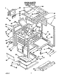 OVEN Diagram and Parts List for SF367PEYQ3  Whirlpool Range