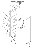 FREEZER DOOR PARTS Diagram and Parts List for 7ED0GTQXMQ00  Whirlpool Refrigerator