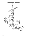 PUMP AND SPRAY ARM Diagram and Parts List for WU3000X4  Roper Dishwasher