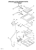 BROILER & OVEN BURNER PARTS Diagram and Parts List for KGRC608LSS0  KitchenAid Range