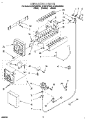 ICEMAKER Diagram and Parts List for ET22DQRDN01  Whirlpool Refrigerator