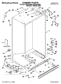 CABINET PARTS Diagram and Parts List for KSSV42FMS02  KitchenAid Refrigerator