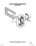 DOOR AND CONTROL PANEL Diagram and Parts List for MT1850XW1  Whirlpool Microwave