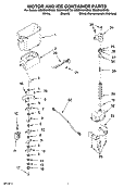 MOTOR AND ICE CONTAINER PARTS Diagram and Parts List for GS5NHAXSY00  Whirlpool Refrigerator