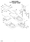 SHELF PARTS Diagram and Parts List for KBCS24RSBS00  KitchenAid Wine and Beverage Cooler