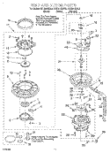 PUMP AND MOTOR Diagram and Parts List for KUDI24SEAL2  KitchenAid Dishwasher