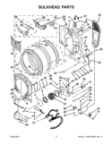 BULKHEAD PARTS Diagram and Parts List for WGD94HEAW1  Whirlpool Dryer