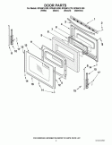 DOOR PARTS Diagram and Parts List for GFG461LVT0  Whirlpool Range