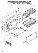 FREEZER DOOR AND BASKET Diagram and Parts List for KBRS36FKB00  KitchenAid Refrigerator