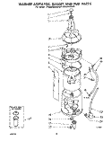 WASHER AGITATOR, BASKET AND TUB Diagram and Parts List for LT5005XMW0  Whirlpool Washer Dryer Combo