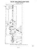 BRAKE AND DRIVE TUBE Diagram and Parts List for LA3400XPW1  Whirlpool Washer