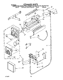 ICEMAKER, LIT/OPTIONAL Diagram and Parts List for ED25DWXTW05  Whirlpool Refrigerator