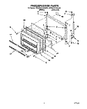 FREEZER DOOR Diagram and Parts List for RT20CKXAW01  Roper Refrigerator