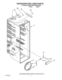REFRIGERATOR LINER PARTS Diagram and Parts List for ED5VHEXVQ06  Whirlpool Refrigerator