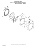 DOOR PARTS Diagram and Parts List for WFW96HEAU0  Whirlpool Washer