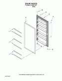 DOOR PARTS Diagram and Parts List for EV250NXTQ01  Whirlpool Freezer