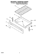 DRAWER & BROILER PARTS Diagram and Parts List for RF3020XKQ4  Whirlpool Range