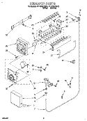 ICEMAKER Diagram and Parts List for RT14DMXDN01  Roper Refrigerator