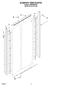 CABINET TRIM PARTS Diagram and Parts List for KSSO48FMX00  KitchenAid Refrigerator