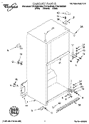CABINET Diagram and Parts List for ET21DMXDW03  Whirlpool Refrigerator