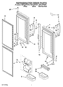 REFRIGERATOR DOOR PARTS Diagram and Parts List for KBFL25ETWH01  KitchenAid Refrigerator