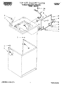 TOP AND CABINET, LIT/OPTIONAL Diagram and Parts List for RAB4132AL1  Roper Washer