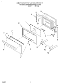 MICROWAVE DOOR, OPTIONAL Diagram and Parts List for KEMS378GWH0  KitchenAid Microwave Oven Combo