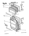 DOOR Diagram and Parts List for ET14LCLWW00  Whirlpool Refrigerator