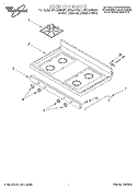 COOKTOP Diagram and Parts List for SF306PEGW1  Whirlpool Range